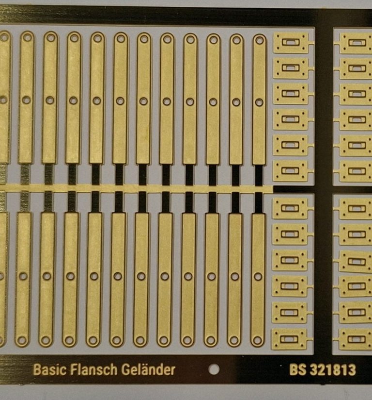 Detailaufnahme des Geländer-Typs Chamues von Becker&Sohn Modellbau in Spur1
